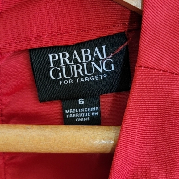 Prabal Gurung for Target | Red & Black Color Block A-line Dress Size 6 - Picture 2 of 5